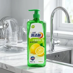 Lemon Scent Antibacterial Dishwashing Liquid Micro Particle Degreaser Non Phosphate Food Safe Kitchen Cleaner