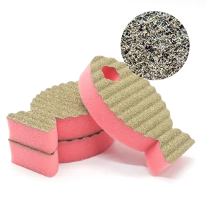 Lightweight Sponge Scrubber with Goldfish Shape Non Scratch for Glass & Porcelain Cleaning Dish Scrubber Pot Scouring Pad