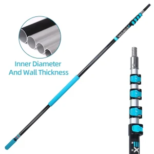 Lightweight Telescopic Window Cleaning Tool Adjustable Extendable Aluminum Telescopic Pole