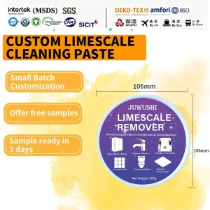 Limescale Remover Paste Deep Cleaning for Bathroom Glass Shower Enclosures Bathtubs and Faucets 200g
