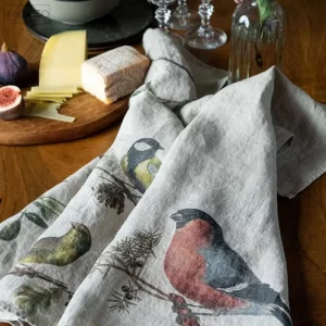 Linen Kitchen Towels Printed Dish Towel House Tea Towel