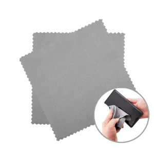 Lint Free Warp Knitted Square Microfiber Cleaning Cloth with Quick Dry Feature for Eyeglass and Screen Cleaning