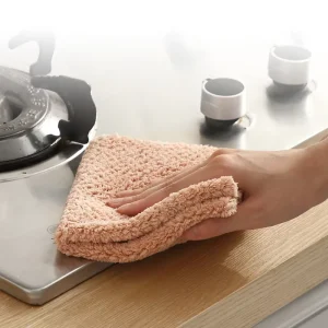 Lint-free Cleaning Rags Super Absorbent Kitchen Dish Cloth Quick Drying Soft Coral Fleece Towel Eco-Friendly Reusable for Home