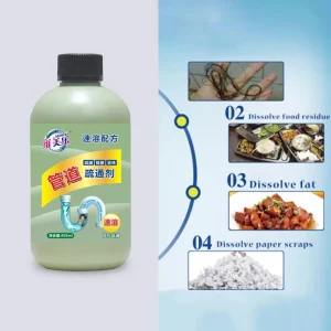 Liquid Eco Friendly Drain Cleaner for Kitchen Sink Toilet Sewer Pipes with 5% 15% Active Ingredients Portable