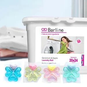 Liquid Gel Laundry Pods for Apparel Long Lasting Fragrance Beads Oxi Stain Removal Tech Anti Bacterial Eco Friendly