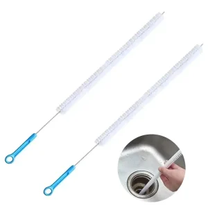 Long Drain Clog Remover Pipe Brush Cleaner Nylon Bristles Plastic Drain Cleaning Brush