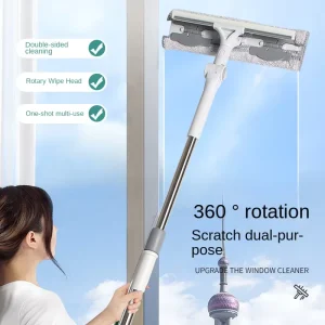 Long Handle Glass Cleaning Tools Wiper Glass Scraper Window Cleaner Double sided Glass Cleaner