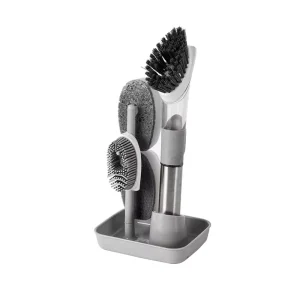 Long Handle TPR Kitchen Cleaning Brush Plastic Dish Bowl Washing Sponge Liquid Dispenser Baby’s Bathroom Pot Kitchen Cleaner Box