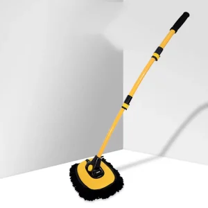 Long Handle Telescopic Microfiber Car Wash Mop Cleaning Brush Chenille Detailing Brush Rotating Adjustable for Car Care Tool
