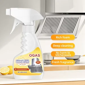 Long Lasting Brightening Fragrance Aerosol Spray and Kitchen Cleaner Detergent Hood Grease Oil Stain Remover