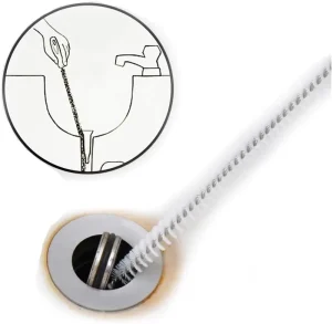 Long Tube Stainless Steel Sink Drain Overflow Cleaning Brush Multi-use Pipe Cleaner Hair Removal Flexible