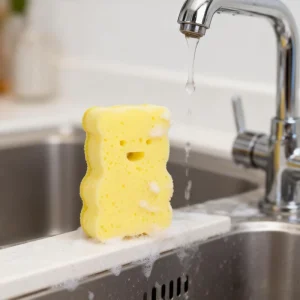 Lovely Bear Cleaning Sponge Non Toxic for Baby Toy Cleaning and Kitchen Utensil Washing Dual Use Soft Absorbent Cleaner