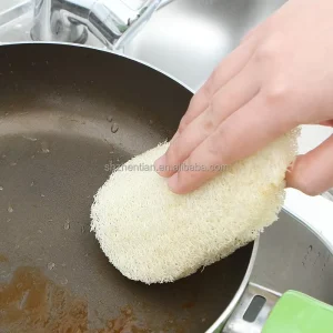 Luffa Wood Pulp Cotton Organic Natural Compostable Eco Loofah 100% Biodegradable Dish Sponge