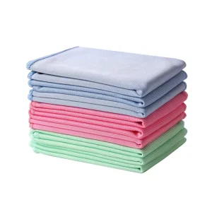 Luxury Square Silk Microfiber Suede Eco Friendly Glass Cleaning Cloths 30x40cm