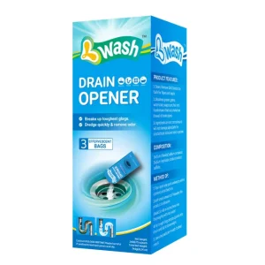 Lwash Drain Opener Powder Effervescent Drain Cleaner Bags Clog Remover Deodorizer for Sink Kitchen Bathroom Pipes