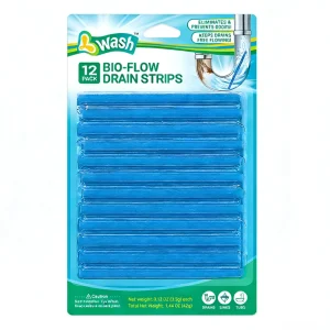 Lwash Enzyme Drain Cleaner & Deodorizer Sticks Eco Friendly Slow Dissolving Drain Strips for Sink Kitchen Bathroom