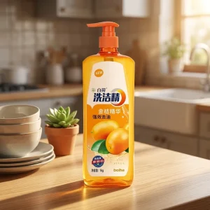 MINGSHI Kumquat Scent Dishwashing Liquid Antibacterial Heavy Duty Degreaser Food Grade Phosphate Free Cleaner Rich Foam Easy