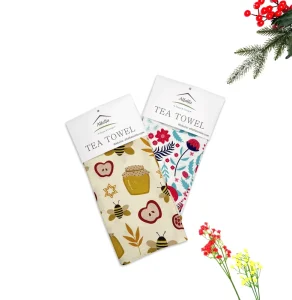 MOQ 100pcs Custom Design Floral Full Color Digital 100% Cotton Waffle Quick Dry Ultra Absorbent Sustainable Kitchen Dish Towels