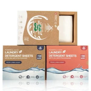MSDS Custom Logo Laundry Sheet Hand Wash Travel Laundry Soap Sheets Deep Care Portable Laundry Detergent Sheet