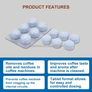 Machine Cleaning Tablets Coffee Maker Detergent Chemical Removes Coffee Oils and Residues