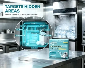 Maintenance Kit for Scale Slime and Odor Control in Modern Ice Machine Cleaning Tablet