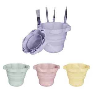 Makeup Brush Cleaning Tools Washable Powder Puff Air Cushion Portable and Air Dry Beauty Makeup Brush Cleaning Cup