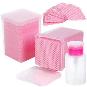 Makeup Remover Pads for Eyelash Nail Glue Removal Soft Gentle 3-Layer Lint-Free Cotton Wipes Customized Colors Square Shape