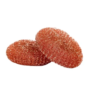 Manufacturer Copper Plating Scourer Ball Scouring Pad Sponge in Copperize for BBQ Cleaning