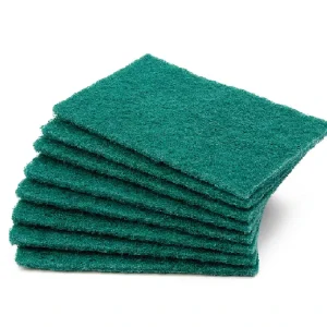 Manufacturer Heavy Duty Polyester Clean Scouring Pads with Handle for Kitchen Cleaning Polishing Customized Size