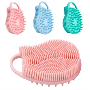 Manufacturer New Design Soft Household Head Cleaning Dry and Wet Scalp Massage Brush Bath Silicone Shampoo Brush
