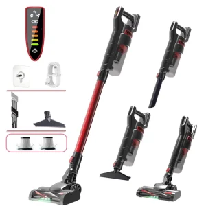 Manufacturer Portable Cordless Vacuum Cleaner Washable HEPA Electric Brush Digital Screen USB LED for Home Floor Pet Hair Hotel