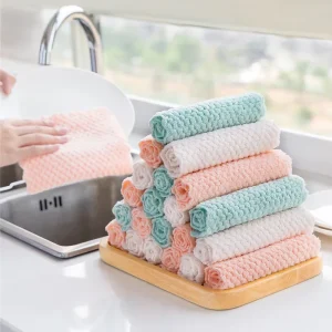 Manufacturers Cleaning Custom Dish Cloth Printed Drying Wash Kitchen Dish Towel