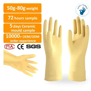 Manufacturers Work Safety Guante Durable Non Slip Home Laundry Bathroom Cleaning Natural Rubber Gloves