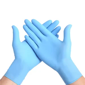 Medical Grade 3 Mil Blue Nitrile Examination Gloves Waterproof Disposable AQL1.5 Standard Customized Powder Household Gloves