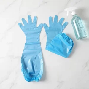 Medium Eco-Friendly Waterproof Heat Resistant CPE Disposable Clear Food Grade Serving Gloves