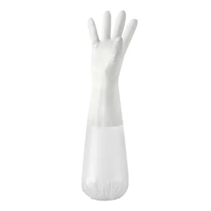 Medium Thick Durable Heat Resistant Smooth Texture Silicone Kitchen Gloves for Dishwashing Household Cleaning