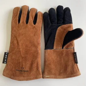 Men’s Cowhide Tig Welding Gloves Heat Resistant for Safety Working High Temperature Resistant Argon Arc Welding Gloves Household