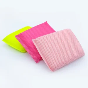 Mesh Fabric Quick Drying Prevent Mold Growth Kitchen Dish Cleaning Pad Nylon Mesh Sponge Scourer Scrubber