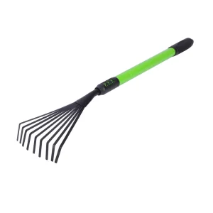 Metal Garden Lawn Rake Telescopic Handle Agricultural Tool Leaf Rakes for Lawn Cleaning