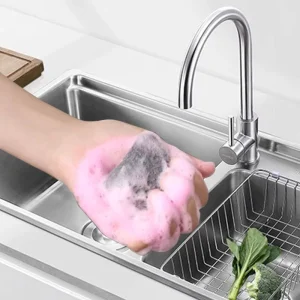 Metal Scouring Cleaning Pads for Dishes Pots Pans and Ovens Pre-Soaped Steel Wool Soap Pads for Tough Kitchen Grease and Oil