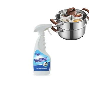 Metal Surface Appliance Cleaner Spray Plant-Based Safe Ingredients Deep Stain Removal Streak-Free Stainless Steel Polish