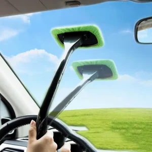 Microfiber Car Window Cleaning Kit Front Windshield Cleaning Brush Window Dust Removal Dusting Brush
