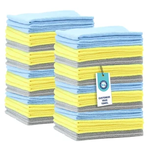 Microfiber Cleaning Cloth 40x40cm 200gsm Edgeless Wiping Towel Stock Ready Cloth Cleaning Kitchen Dish Towels for Daily Use