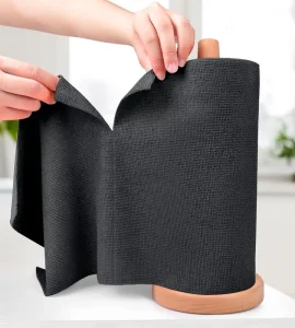 Microfiber Cleaning Cloth Roll Tear Away Towels Lint Free Reusable Washable 20 Sheets for Kitchen Car Dishes Sensitive Surfaces
