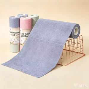 Microfiber Cleaning Cloths Roll Polyamide Polyester Kitchen Towel Household Dishrags Weekly Throwaway Disposable Cleaning Cloth