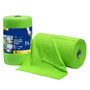 Microfiber Cleaning Cloths Tear Away Rolls 25-75PK Washable Towels for House Kitchen Bathroom Auto Cleaning Cloth