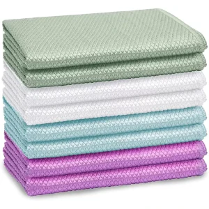Microfiber Cleaning Supplies Fish Scale Streak Free Magic Glass Window Cloth Dish Drying and Polishing Towels