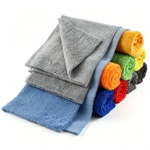 Microfiber Cloth 350gsm 40x40cm Absorbent Edgeless for Car Wash & Kitchen Lint Streak-Free Dry Towel for Multipurpose Use