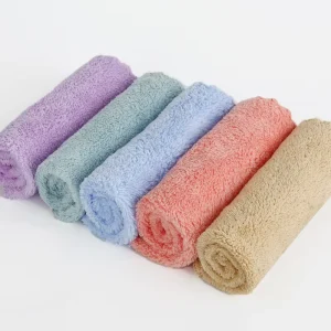 Microfiber Coral Fleece Kitchen Dish Rag Double Sided Super Absorbent Square Household Cleaning Cloths Towels
