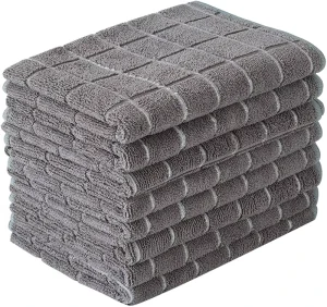 Microfiber Eco-Friendly Kitchen Quick Dry Absorbent Customized Size Dish Plush Cleaning Cloth Towel